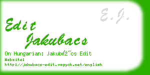 edit jakubacs business card